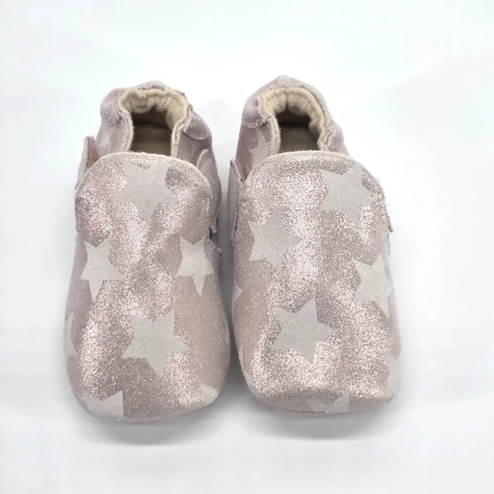 UGG Roos Baby Girl Slip On Booties Shoes Pink Star New 04/05 Medium 12-18 Months
